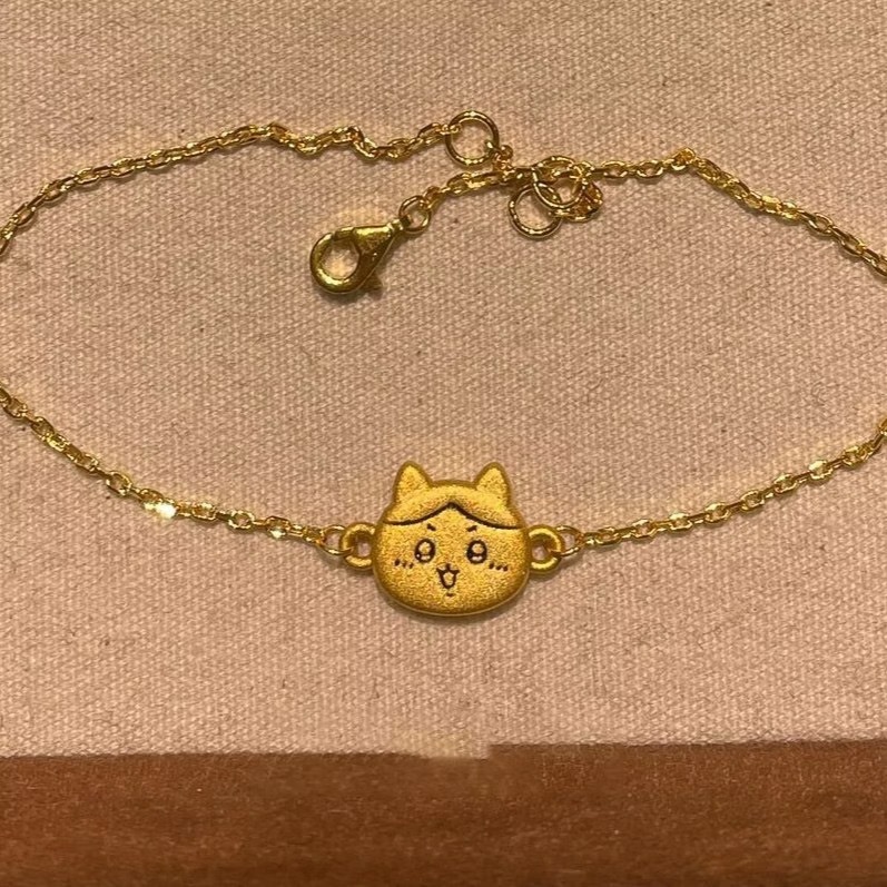 Chiikawa 萌系金色手鏈｜精緻萌系輕奢飾品