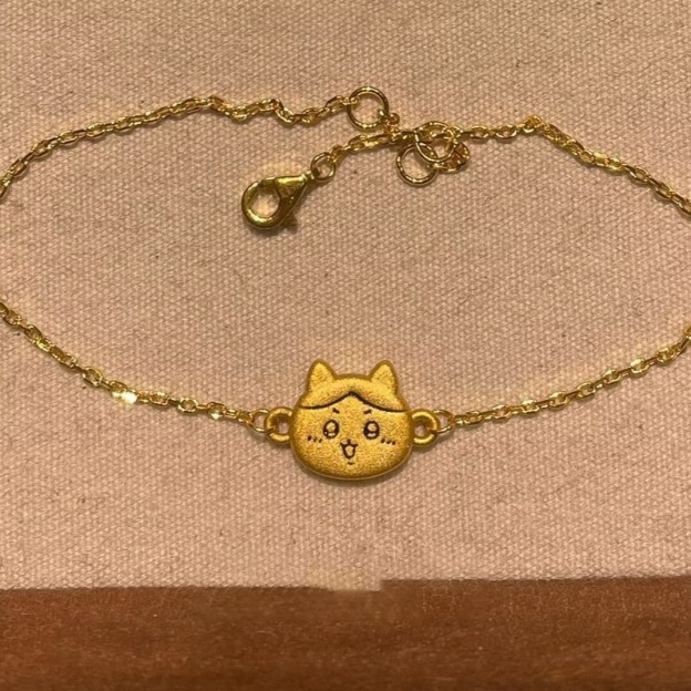 Chiikawa 萌系金色手鏈｜精緻萌系輕奢飾品