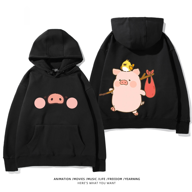 LULU豬新款 親子情侶男女款連帽衛衣-ZUIHANG SHOP