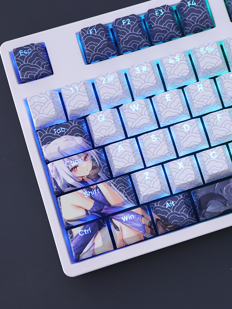 鏡流透光RGB108鍵標準配列衛星軸鍵帽-CASEZONE