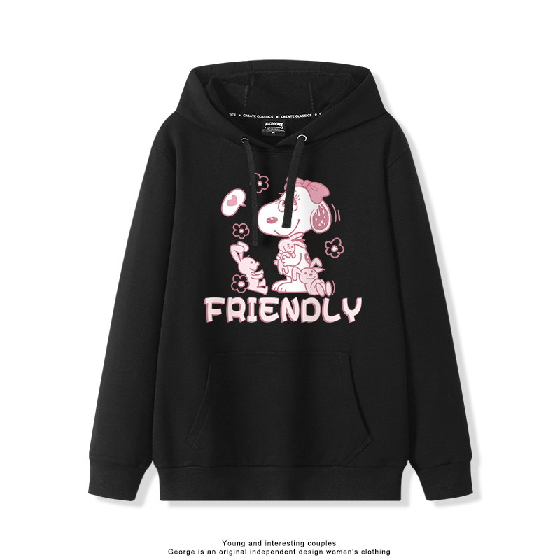 史努比 聯名衛衣2025秋冬新款親子情侶裝連帽衛衣