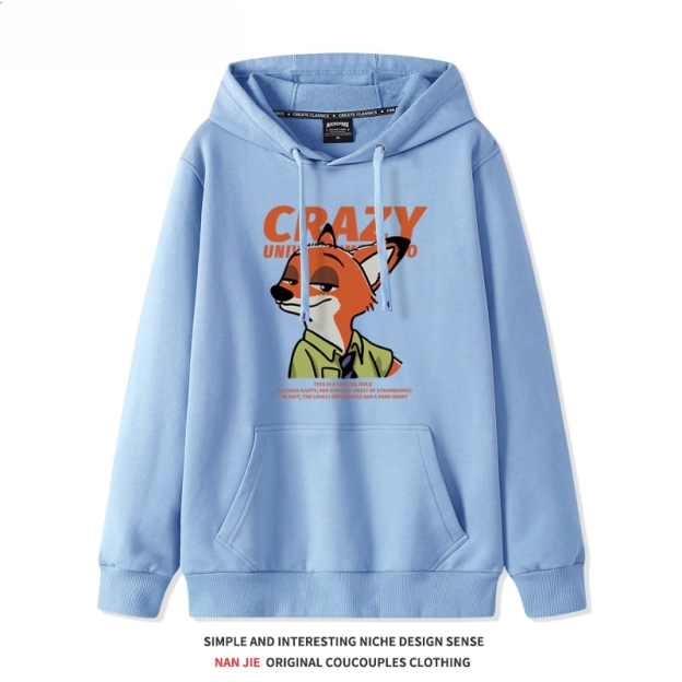 瘋狂動物城朱迪尼克 聯名衛衣2025秋冬新款 親子情侶裝連帽衛衣