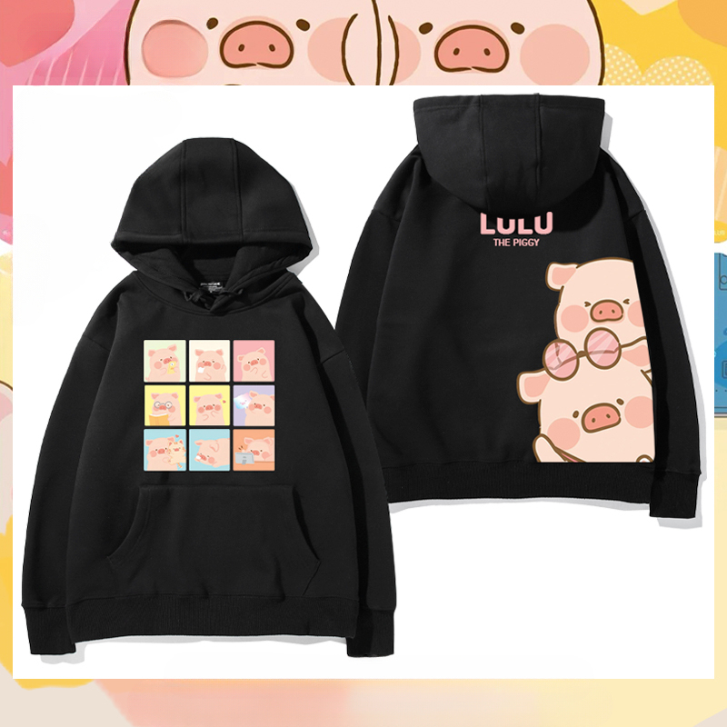 LULU豬新款 親子情侶男女款連帽衛衣-ZUIHANG SHOP