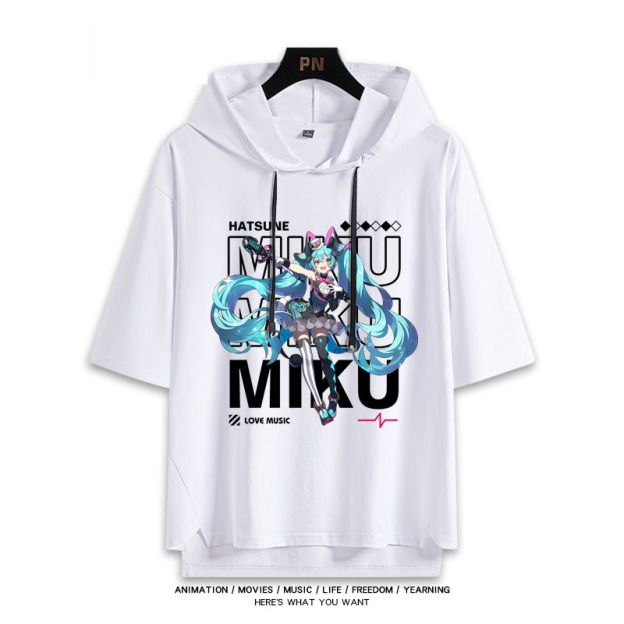 初音未來 連帽短袖T恤-CASEZONE
