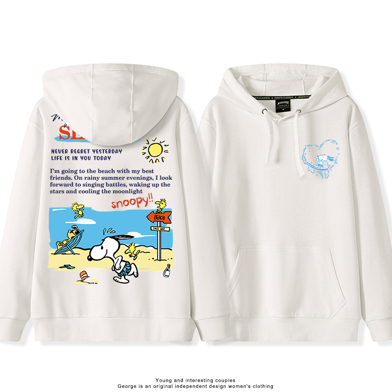 史努比 聯名衛衣2025秋冬新款親子情侶裝連帽衛衣
