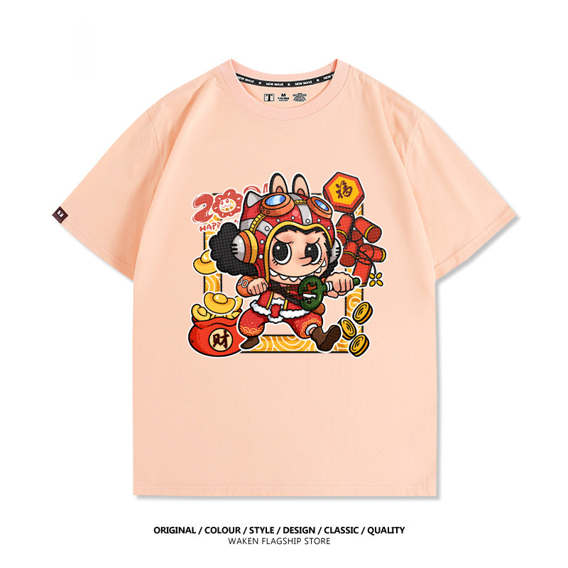 LabubuX航海王 印花短袖T恤-CASEZONE