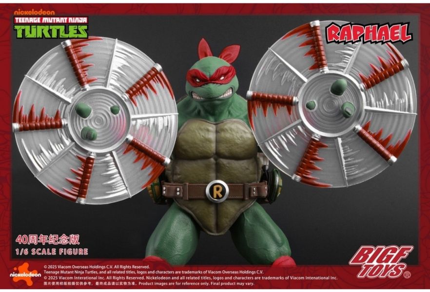 【預購】正版授權 BIGFTOYS 1/6 忍者龜 拉斐爾 40週年紀念款