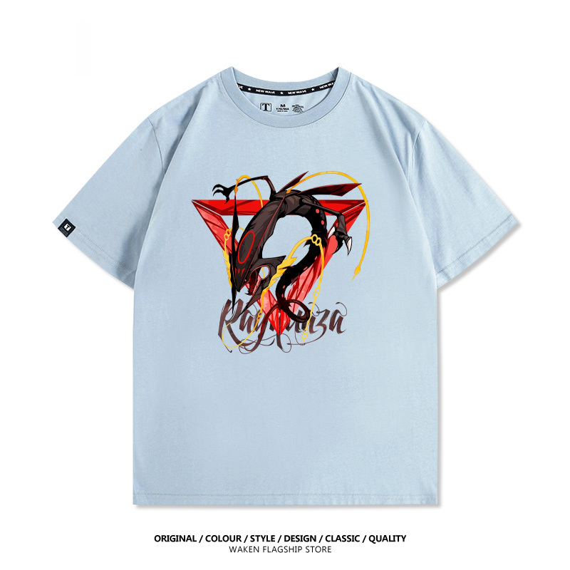 精靈寶可夢裂空座 印花短袖T恤-CASEZONE