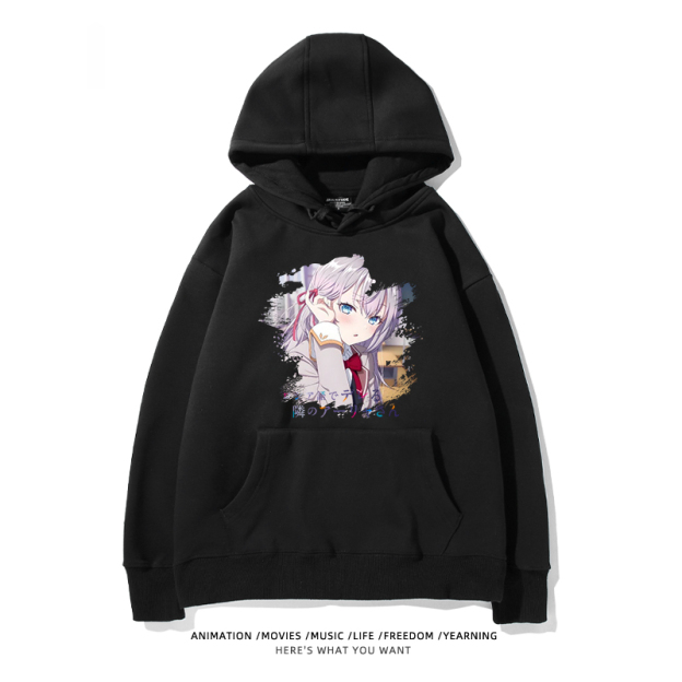 不時輕聲地以俄語遮羞的鄰座艾莉同學新款 親子情侶男女款連帽衛衣-CASEZONE