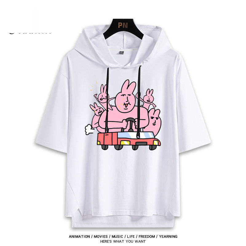 粉紅兔子My Friend Rabbit 連帽短袖T恤