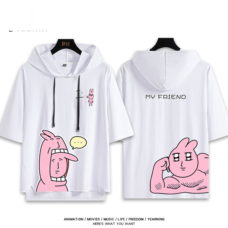 粉紅兔子My Friend Rabbit 連帽短袖T恤