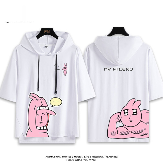 粉紅兔子My Friend Rabbit 連帽短袖T恤