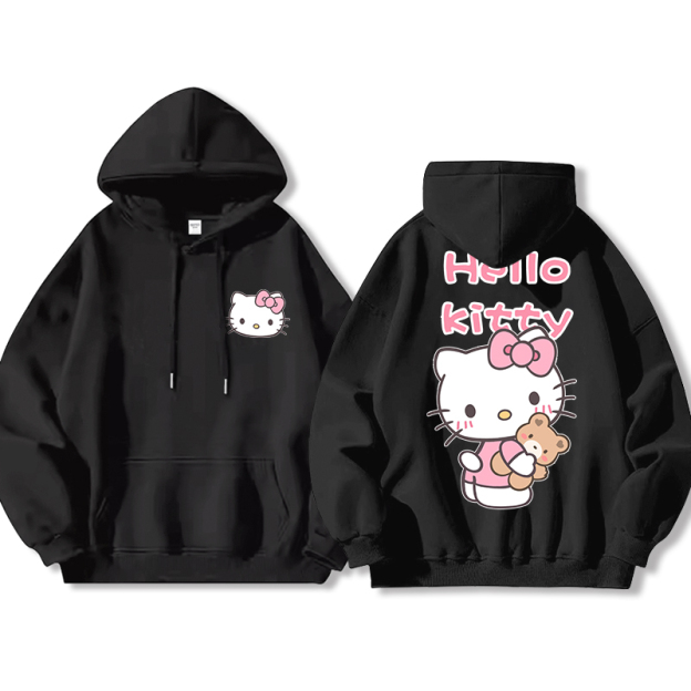 HelloKitty新款 寬鬆百搭 秋冬款 寬鬆連帽衛衣-ZUIHANG SHOP
