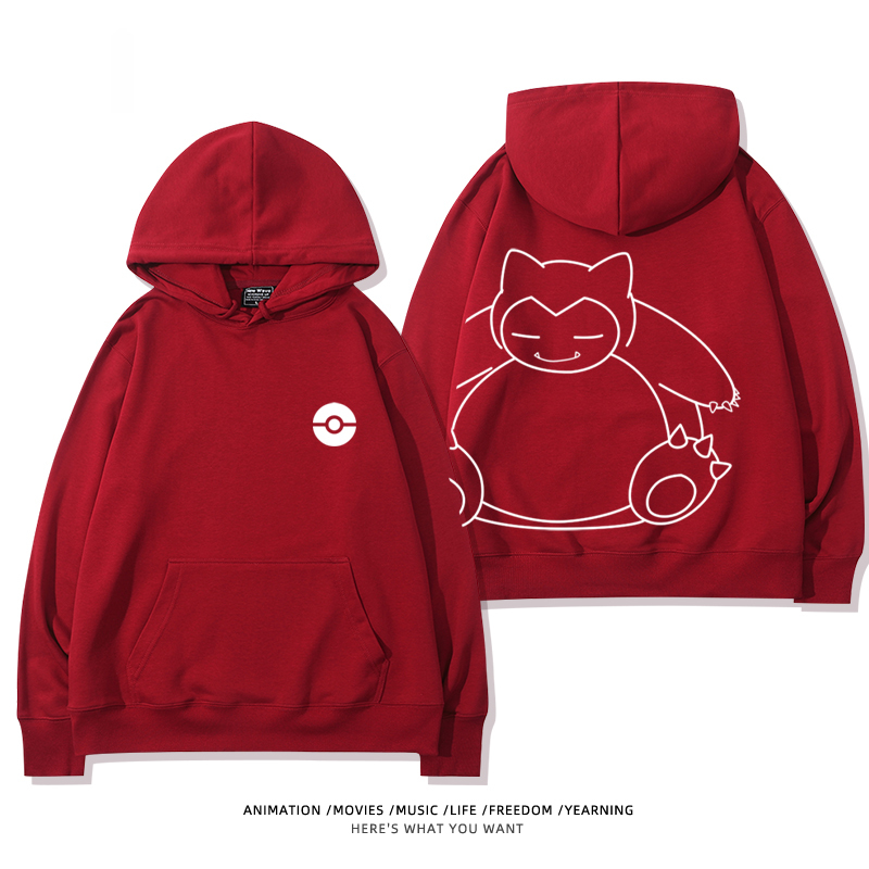 寶可夢 聯名衛衣2024秋冬新款親子情侶裝薄絨款連帽衛衣