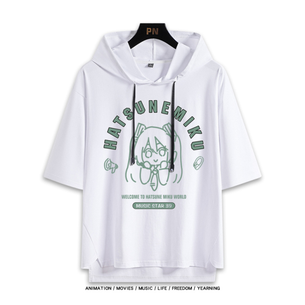初音MIKU 連帽短袖T恤