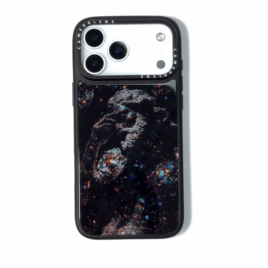 適用iPhone17系列 夢幻流光藝術玻璃手機殼-CASEZONE