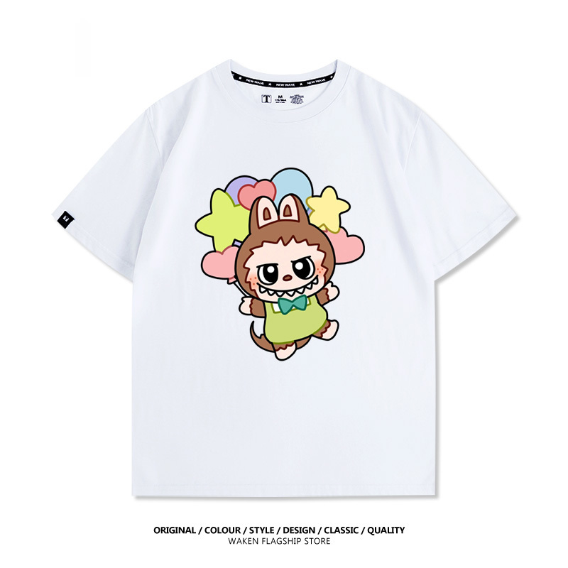 Labubu周邊卡通 印花短袖T恤-CASEZONE