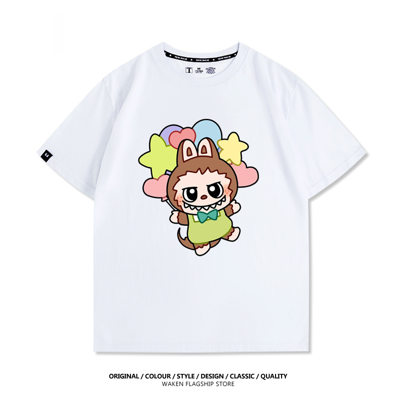 Labubu周邊卡通 印花短袖T恤-CASEZONE