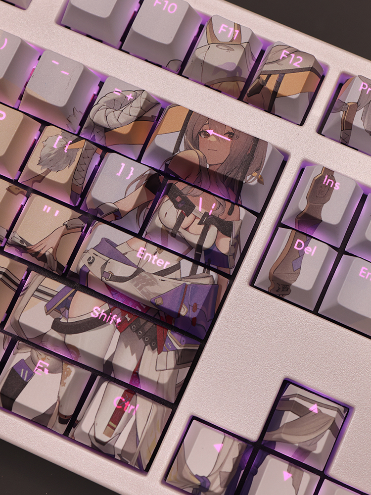 勝利女神nikke紅蓮透光RGB108鍵標準配列衛星軸鍵帽-CASEZONE