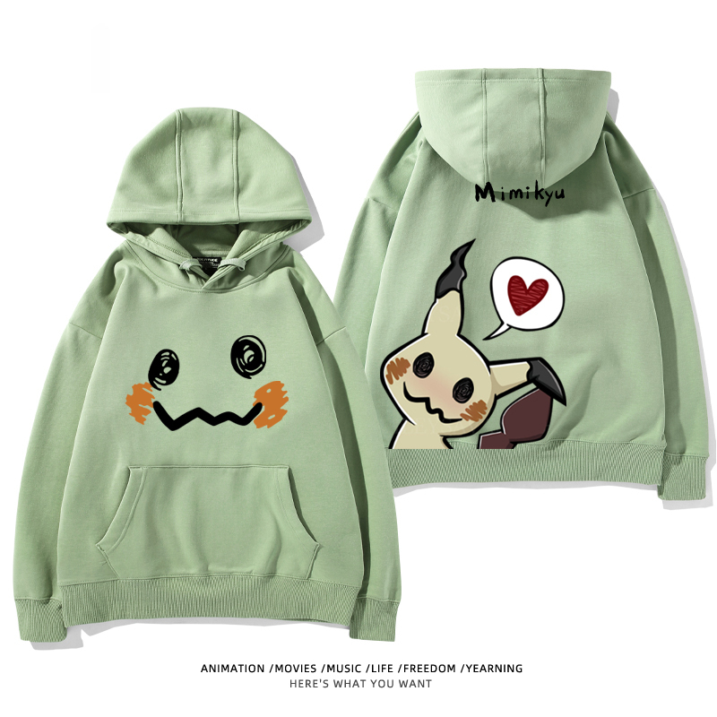 寶可夢 聯名衛衣2024秋冬新款親子情侶裝薄絨款連帽衛衣