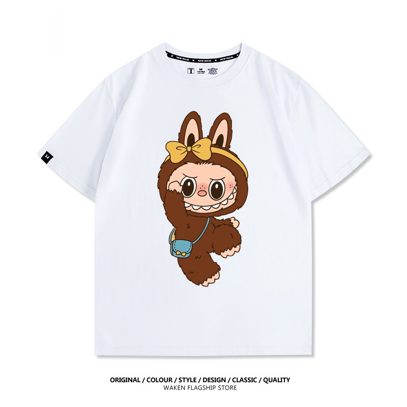 Labubu可愛卡通 印花短袖T恤-CASEZONE