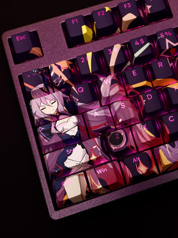 奇蹟魔法少女西琳崩壞3透光RGB108鍵標準配列衛星軸鍵帽-CASEZONE