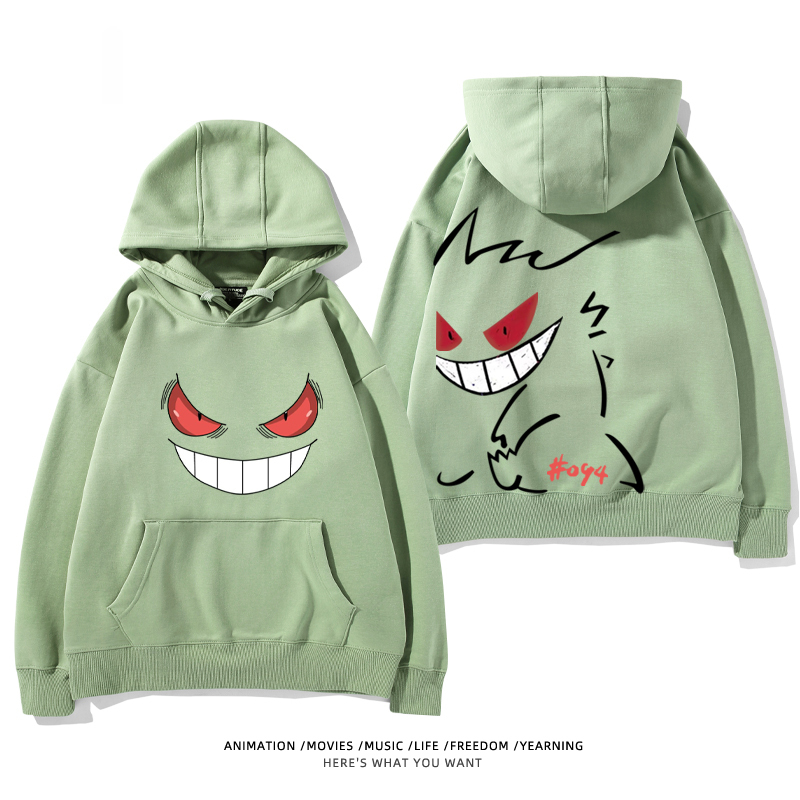 寶可夢 聯名衛衣2024秋冬新款親子情侶裝薄絨款連帽衛衣