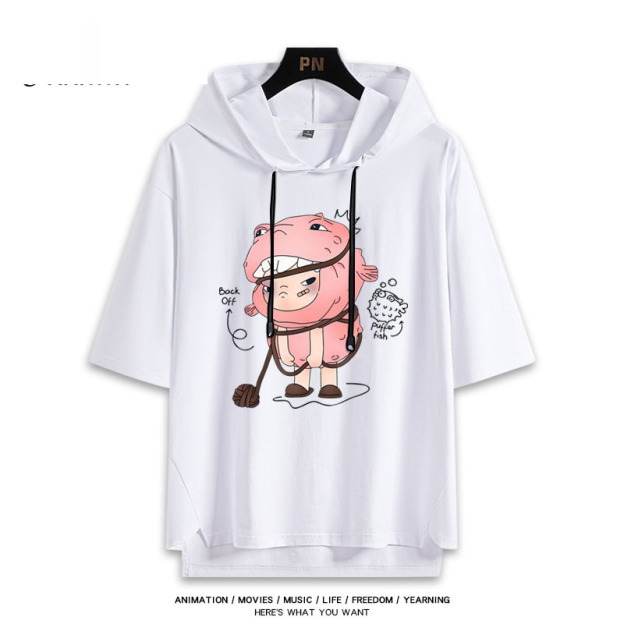 Hirono小野 連帽短袖T恤-CASEZONE