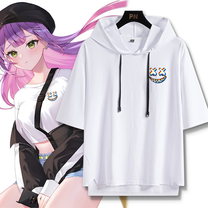 Vtuber HOLOLIVE 連帽短袖T恤 常暗永遠 常闇トワ TokoyamiTowa-CASEZONE