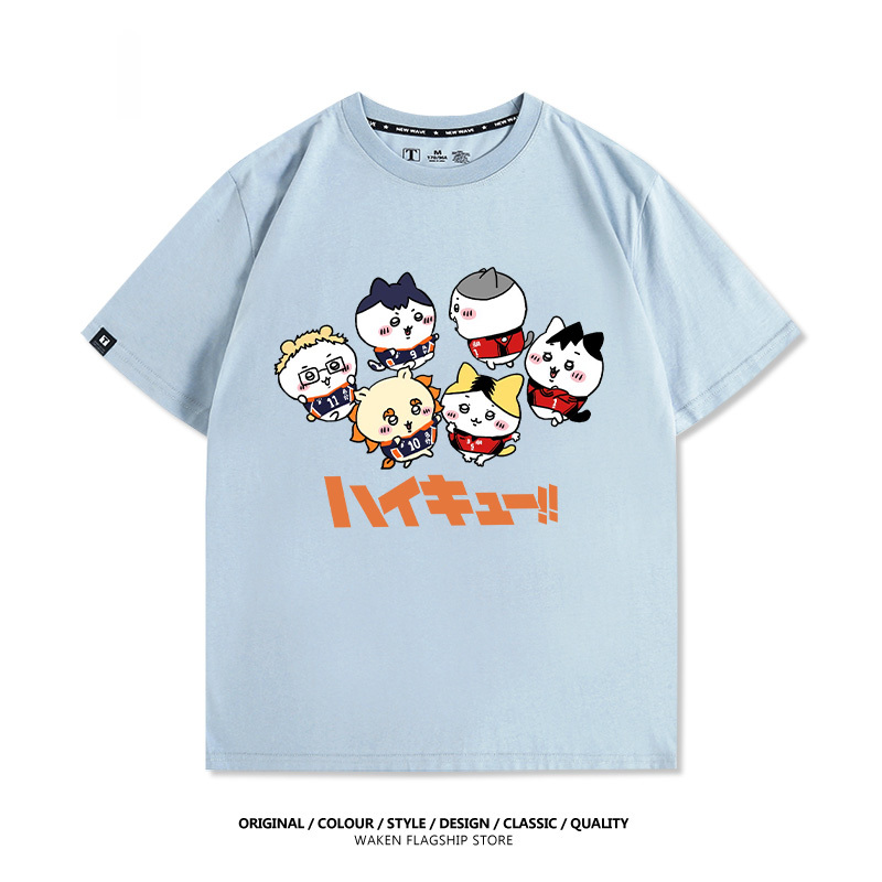 排球少年Xchiikawa 印花短袖T恤-CASEZONE