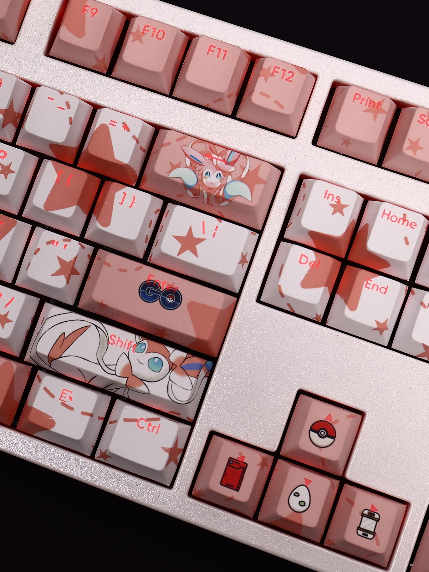 仙子伊布透光RGB108鍵標準配列衛星軸鍵帽-CASEZONE