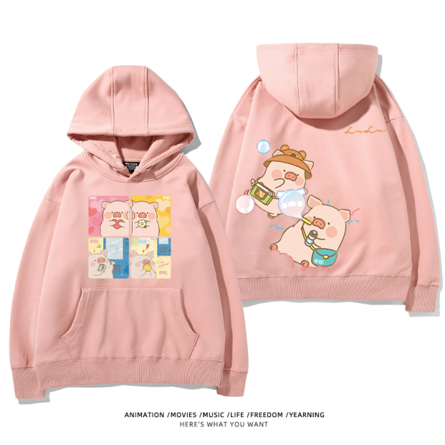 LULU豬新款 親子情侶男女款連帽衛衣-ZUIHANG SHOP