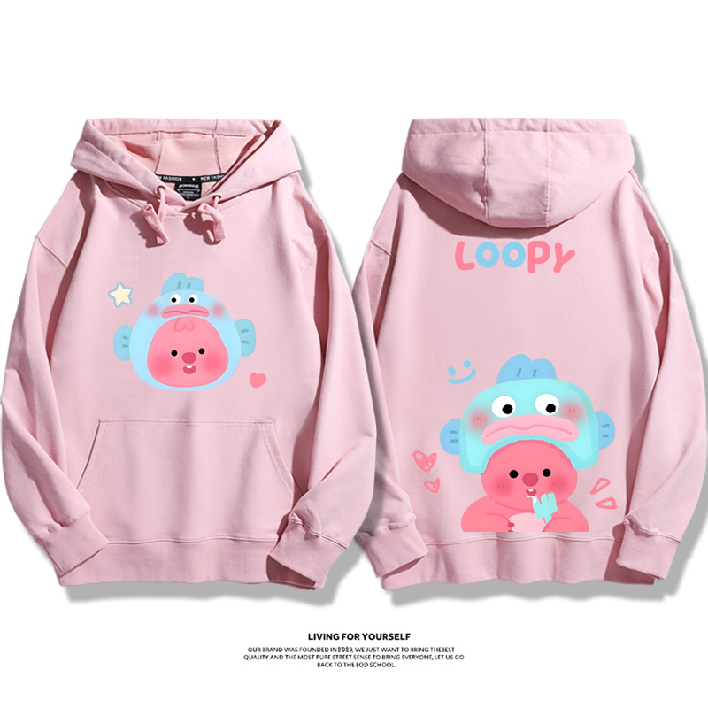 Loopy聯名新款 親子情侶男女款連帽衛衣-CASEZONE