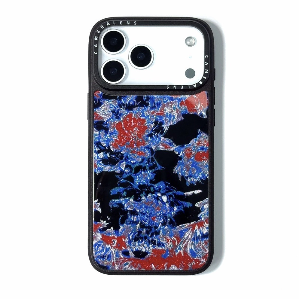 適用iPhone17系列 夢幻流光藝術玻璃手機殼-CASEZONE