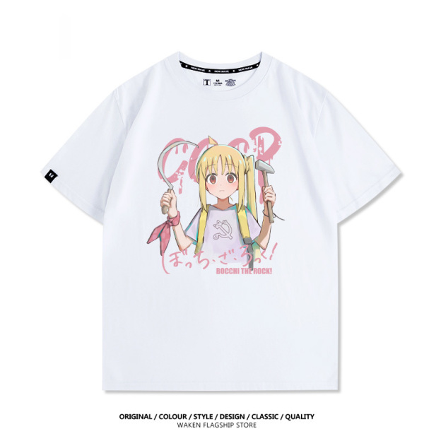 孤獨搖滾 伊地知虹夏 印花短袖T恤-CASEZONE