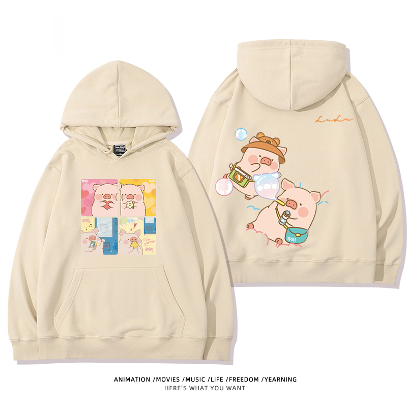 LULU豬新款 親子情侶男女款連帽衛衣-ZUIHANG SHOP