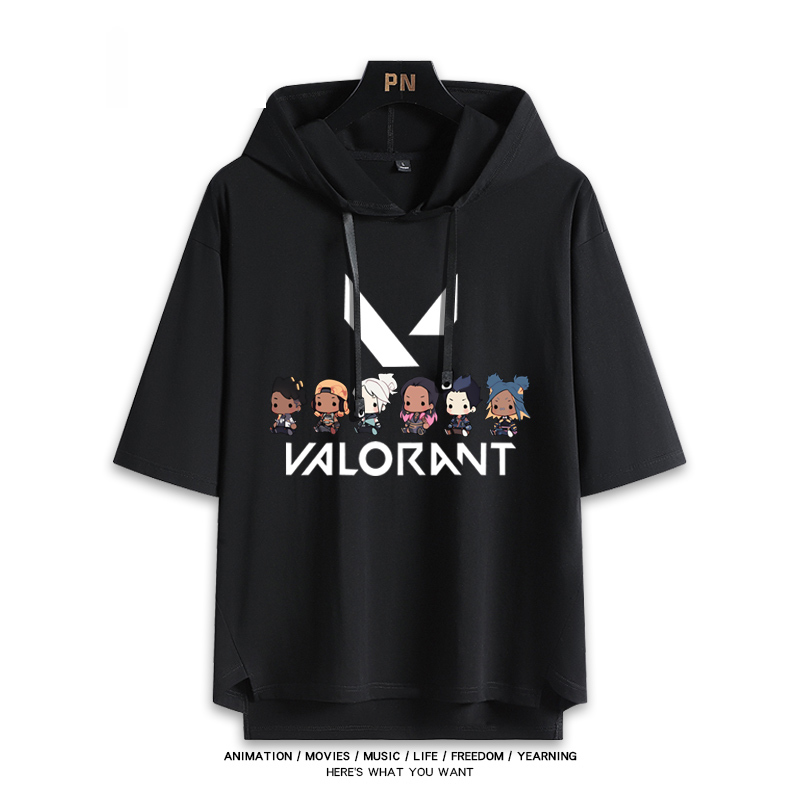無畏契約VALORANT 連帽短袖T恤-CASEZONE