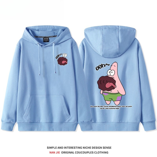 海綿寶寶 聯名衛衣2025秋冬新款親子情侶裝連帽衛衣
