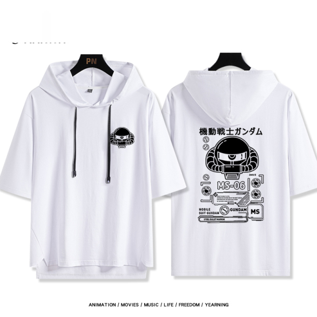 機動戰士高達 連帽短袖T恤-CASEZONE