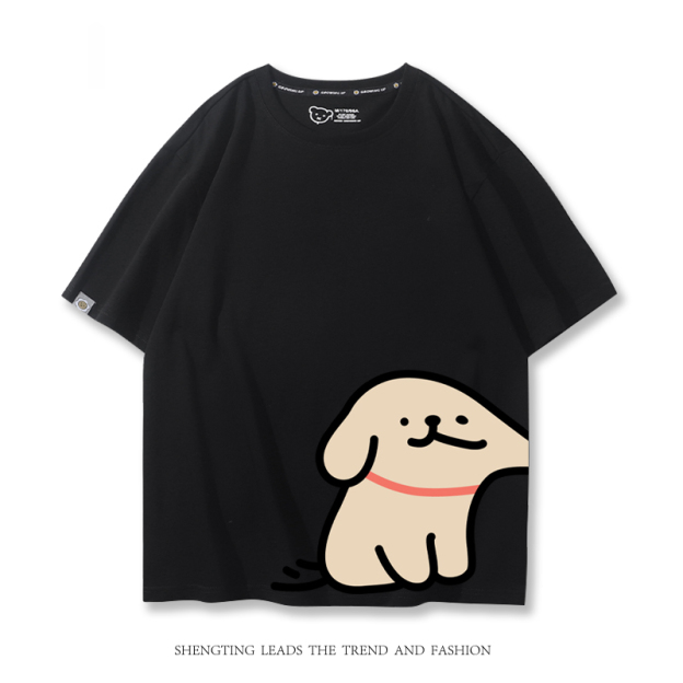 線條小狗 2024親子情侶男女同款 T恤