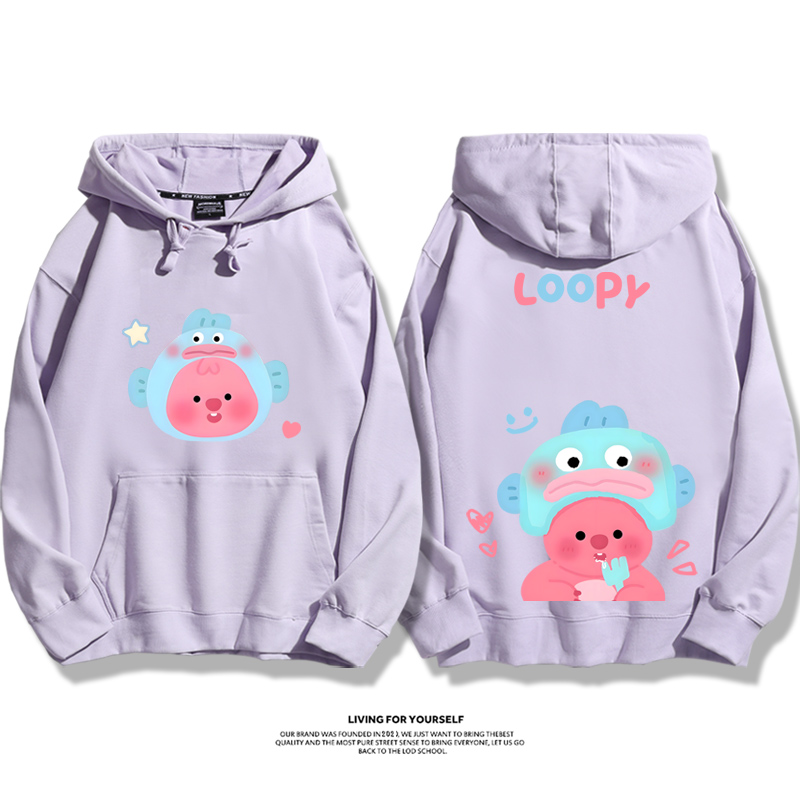 Loopy聯名新款 親子情侶男女款連帽衛衣-CASEZONE