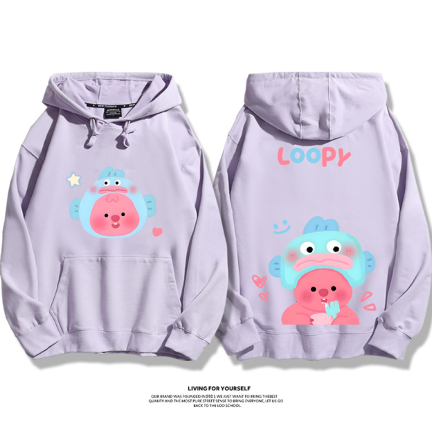 Loopy聯名新款 親子情侶男女款連帽衛衣-CASEZONE