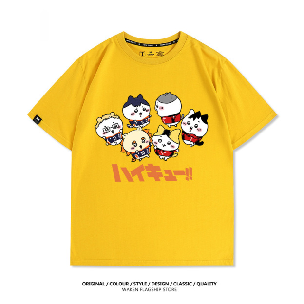 排球少年Xchiikawa 印花短袖T恤-CASEZONE