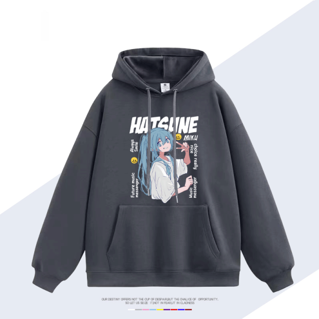 初音未來 聯名衛衣2025秋冬新款 親子情侶裝連帽衛衣