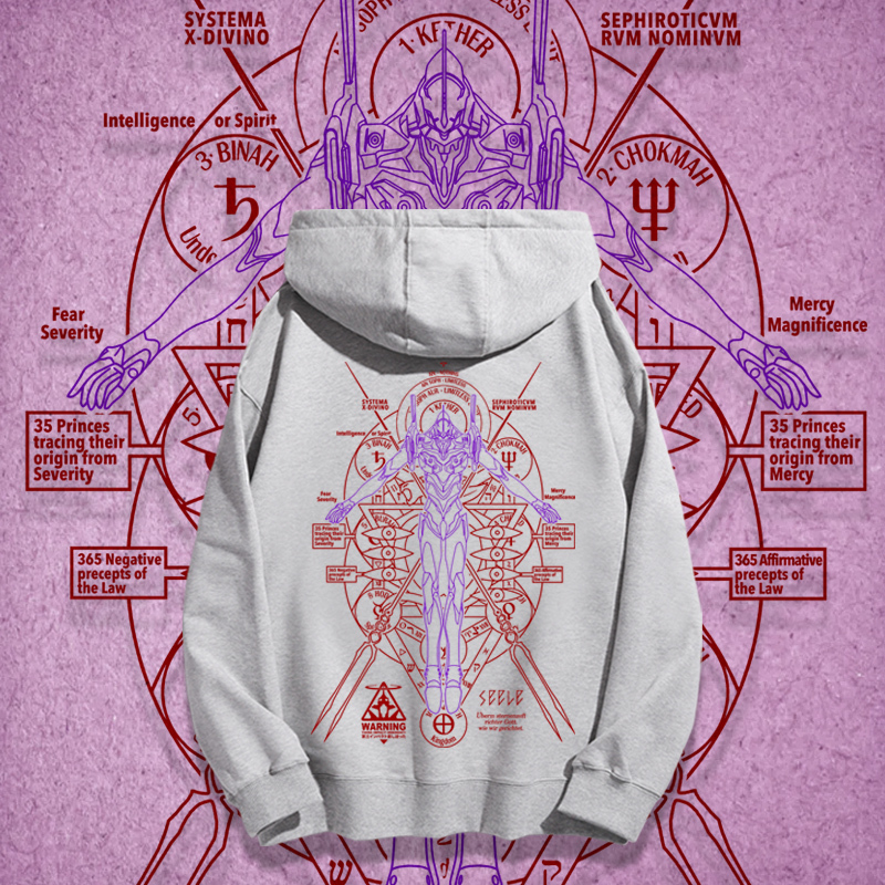 新世紀福音戰士新款 親子情侶男女款連帽衛衣-CASEZONE