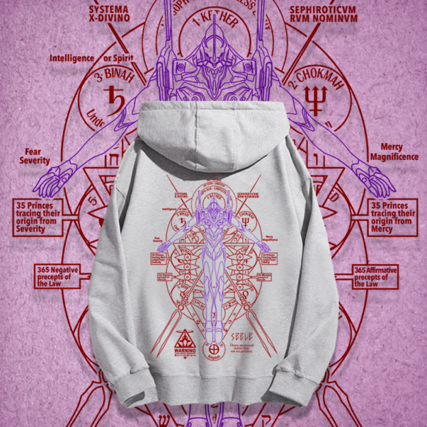 新世紀福音戰士新款 親子情侶男女款連帽衛衣-CASEZONE