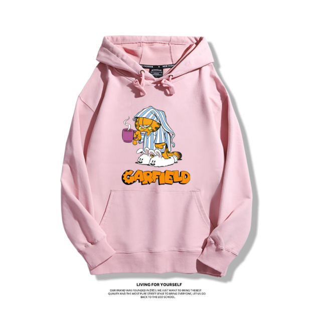 加菲貓新款 親子情侶男女款連帽衛衣-CASEZONE