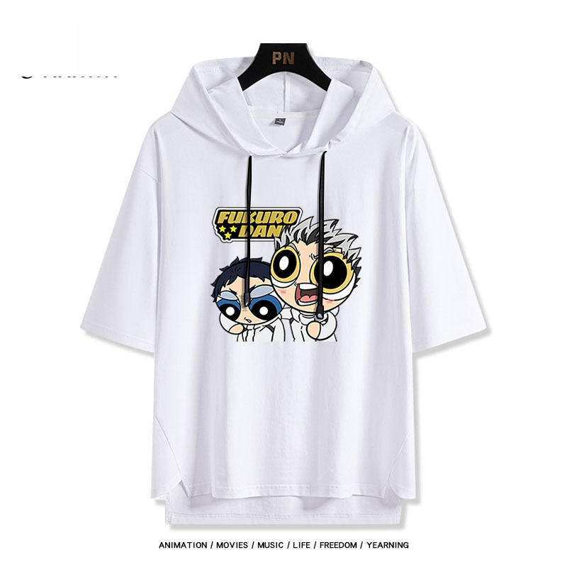 飛天小女警排球少年 連帽短袖T恤