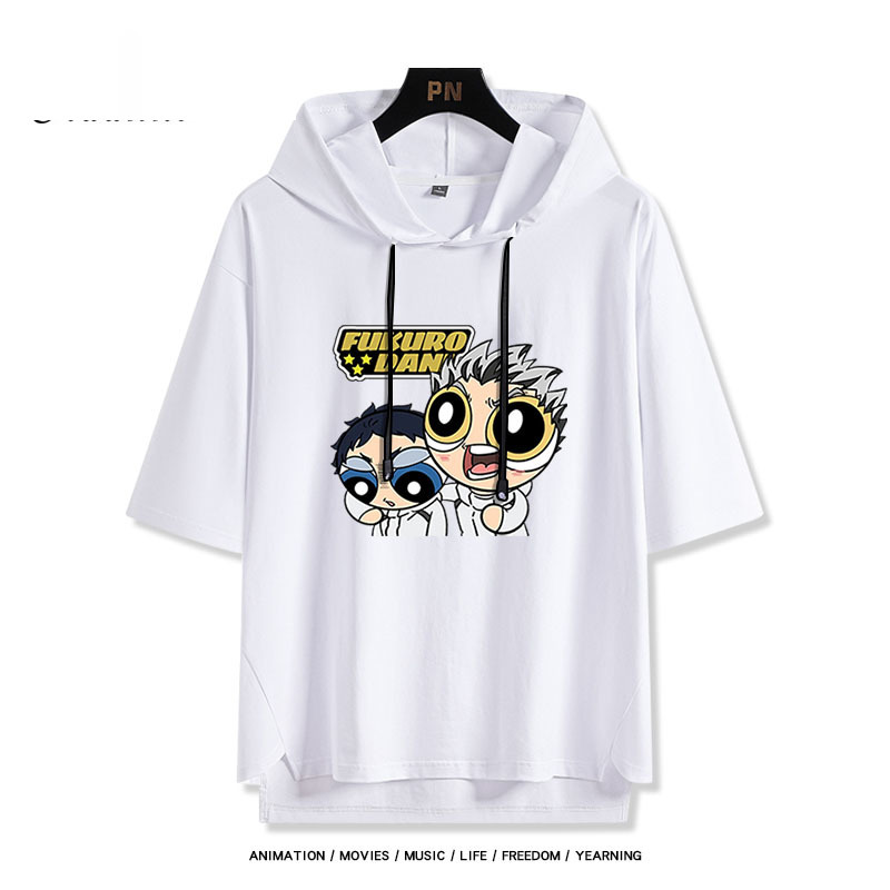 飛天小女警排球少年 連帽短袖T恤