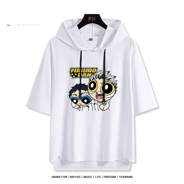 飛天小女警排球少年 連帽短袖T恤